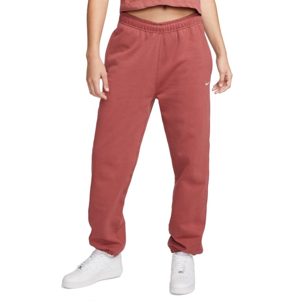 Nike Solo Swoosh Fleece Pants Women’s - Small - Burgundy - Like New